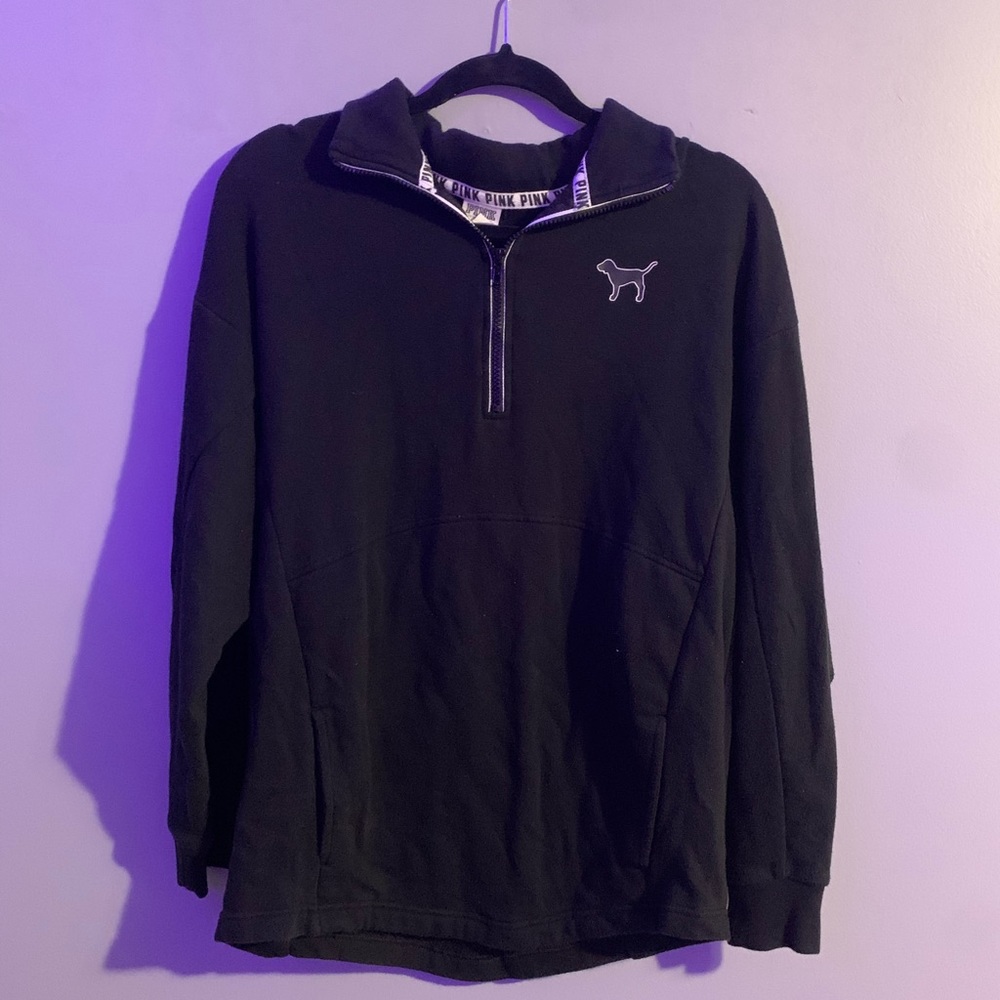 PINK Half Zip Crew Neck